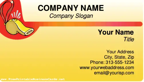 Whistle business card
