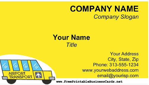 Airport Shuttle business card