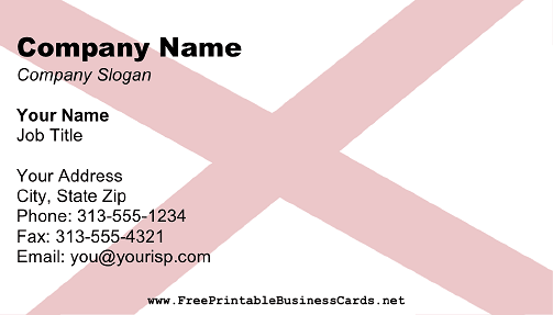 Flag of Alabama business card