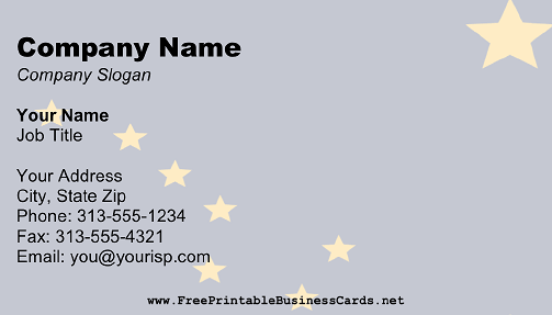 Alaska Flag business card