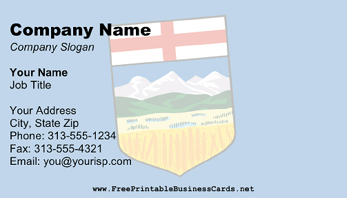 Flag of Alberta business card