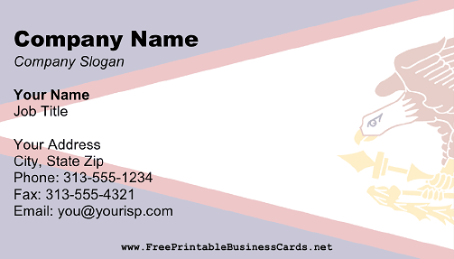 American Samoa Flag business card