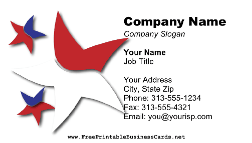 Patriotic Stars business card