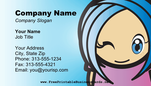 Anime business card