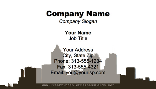 Atlanta Skyline business card