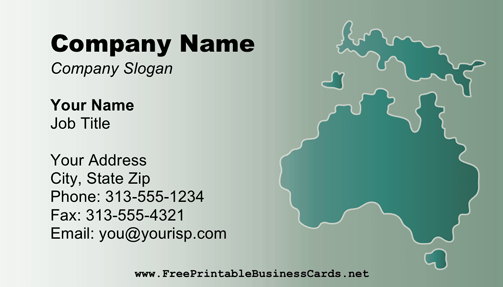 Australia business card