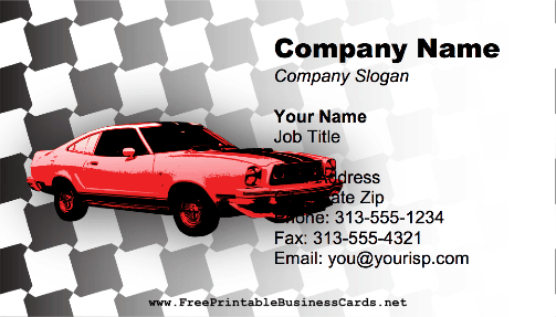 Automotive Checkered business card