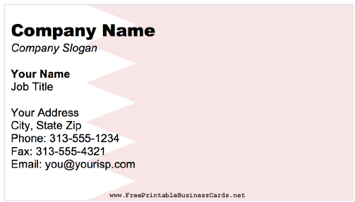 Bahrain business card