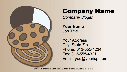 Bakery Cookies business card