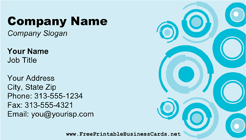 Blue Circles business card