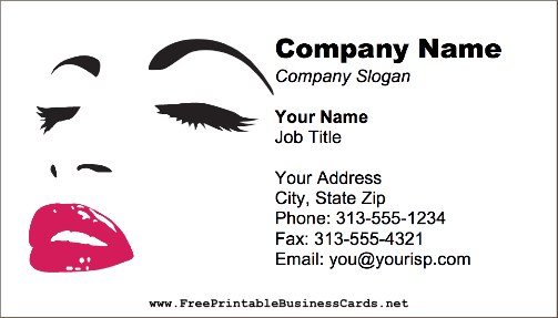 Beauty Salon - Makeup business card