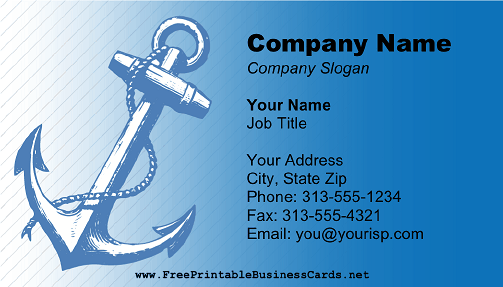 Anchor business card