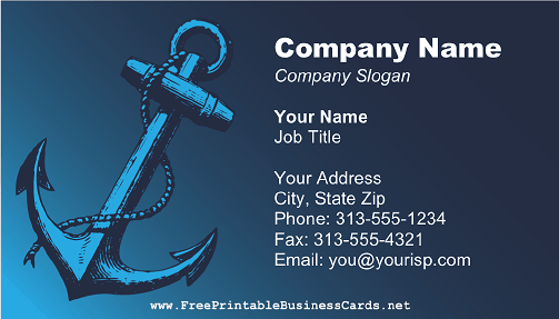 Boat Anchor business card