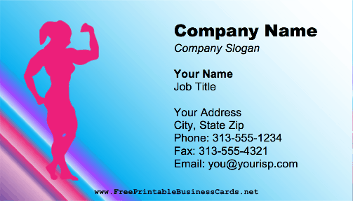 Female Bodybuilder business card