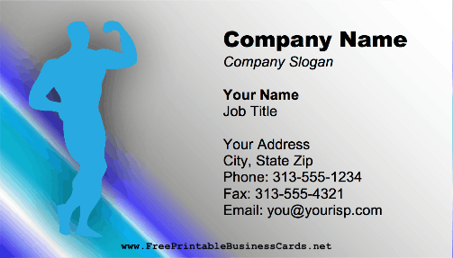 Male Bodybuilder business card