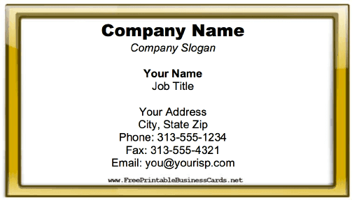 Business Card With Glossy Border business card