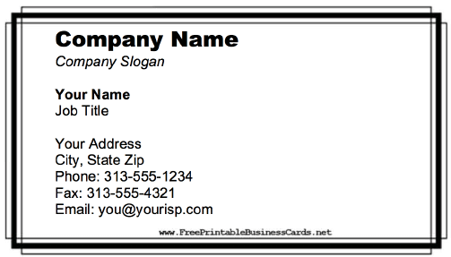 business card template free microsoft word