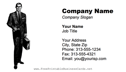 Businessman business card