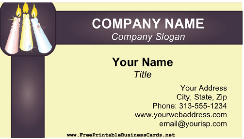 Candle Seller business card