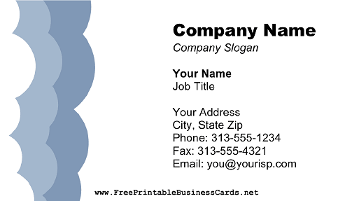 Puffy business card