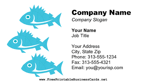 Fish business card