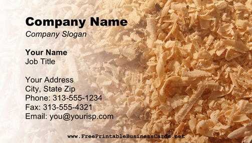 Carpentry business card