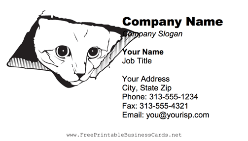 Ceiling Cat business card