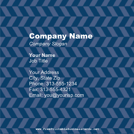 Blue Pattern Square business card