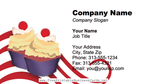 Cupcake business card