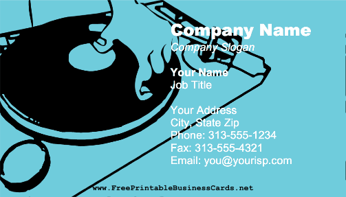 DJ Mixing business card