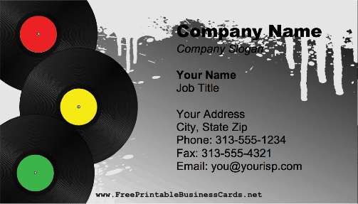 DJ Records business card