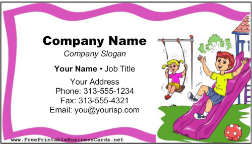 Daycare Services business card