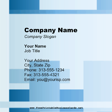 Blue Blocks Square business card