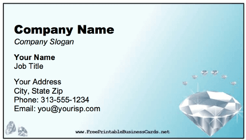 Diamonds Business Card business card