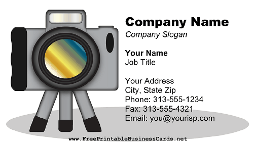 Digital Camera Tripod business card