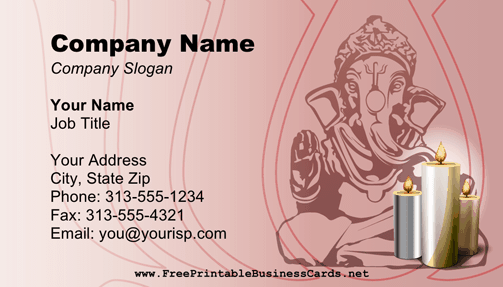 Diwali business card