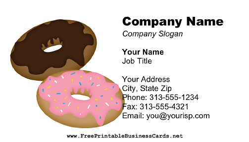 Donuts business card