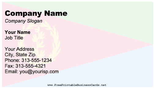 Eritrea business card