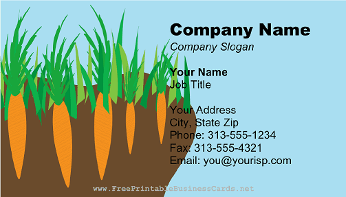 Carrots business card