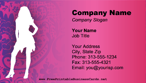 Fashion business card