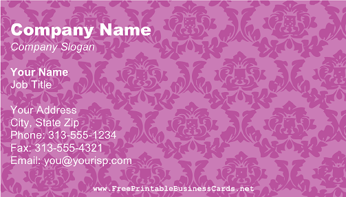 Purple Victorian business card