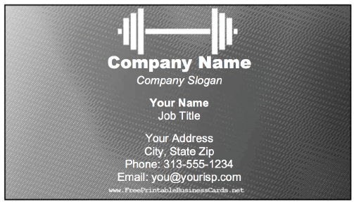 Fitness Business Card business card