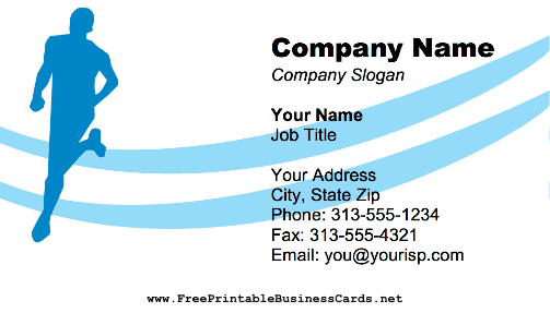 Running Coach business card