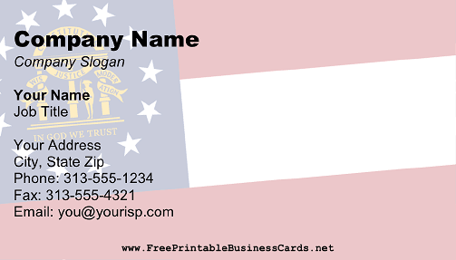 Flag of Georgia business card