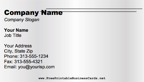 Double Gradient business card