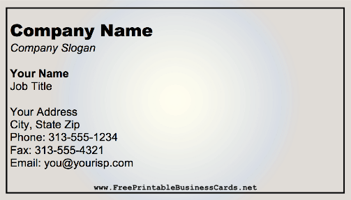 Gradient Sunburst business card