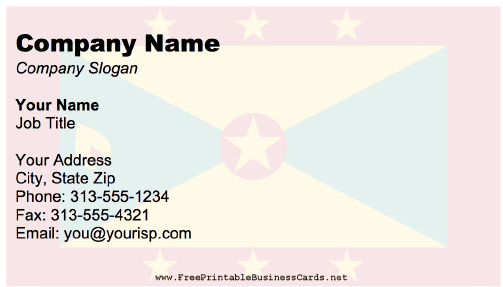 Grenada business card