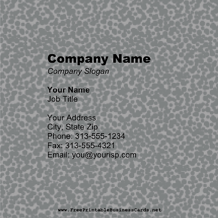 Gray Pattern Square business card