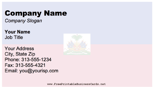 Haiti business card