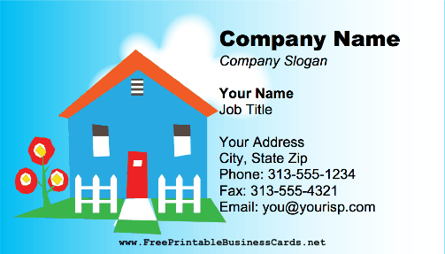 Home business card